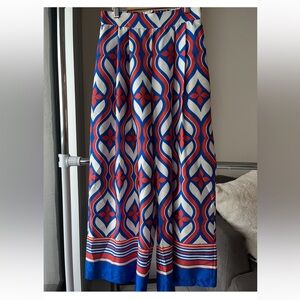 Geometric orange and Blue Women's pants
